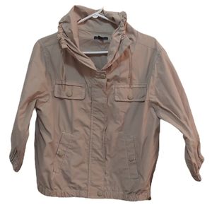 Nautica Beige Lightweight Cotton+Nylon Coat Size Small (S)